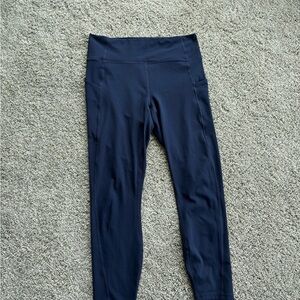 Fablerics Navy High-Waisted 7/8 Leggings
